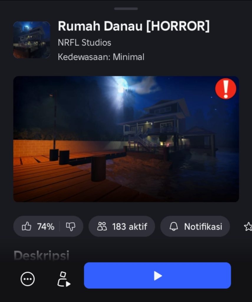 Tampilan map Rumah Danau di Roblox